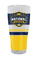 Michigan 2026 National Champs 30oz Tumbler White