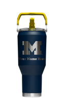 Michigan 40oz Personalized Laser Etched Carry Tumbler