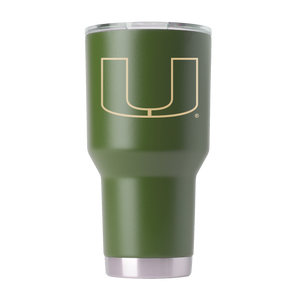 Miami 30oz Olive Green Tumbler - American Flag Design