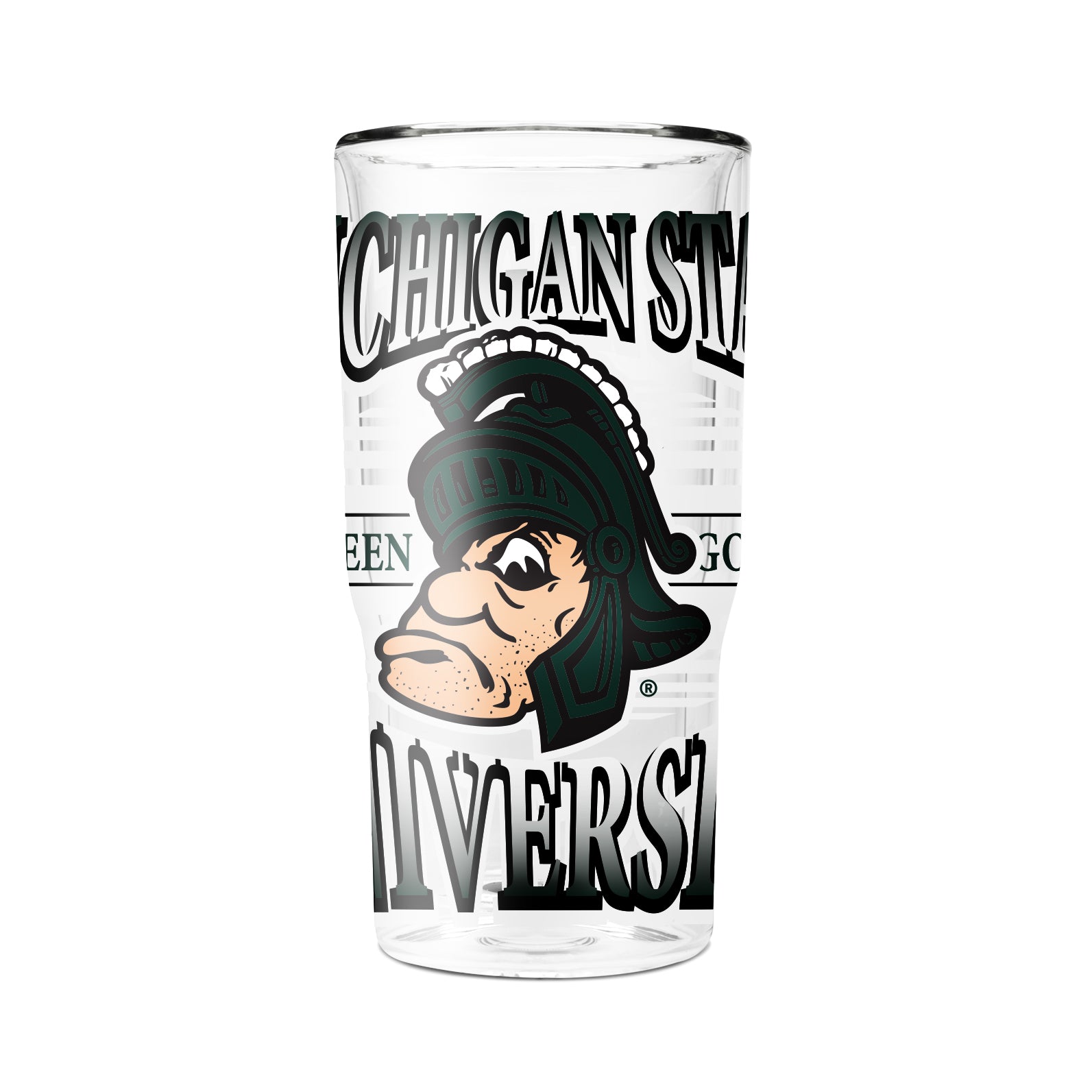 Michigan State College Vault 16oz 2-Pack Glass Tumblers