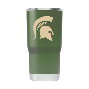 Michigan State 20oz Olive Green Tumbler - American Flag Design