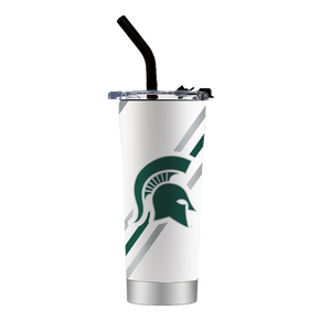 Michigan State White Straw Tumbler