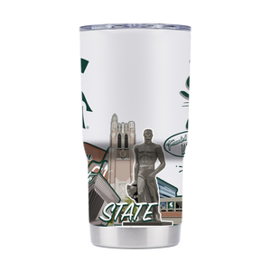 Michigan State 20oz Campus Icons Tumbler