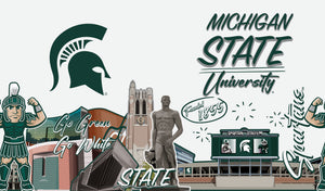 Michigan State 20oz Campus Icons Tumbler