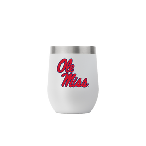 Ole Miss 12oz Stemless Light Gray Tumbler