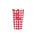 Ole Miss 16oz Stainless Pint Gingham