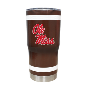 Ole Miss 20oz Football Textured Tumbler