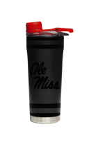 Ole Miss Matte Black Stainless Steel Shaker Bottle