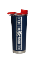 Ole Miss Laser Etched Navy Stainless Steel Shaker Bottle