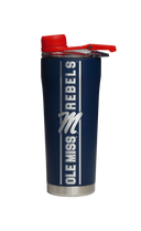 Ole Miss Laser Etched Navy Stainless Steel Shaker Bottle