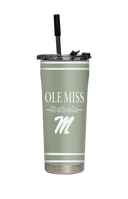 Ole Miss Straw Tumbler Sage ProGloss