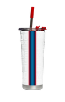 Ole Miss ProGloss straw tumbler with a full back design, featuring team colors and logo on a sleek, durable straw drinkware.