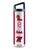 Ole Miss 22oz White Bottle