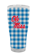 Ole Miss 30oz Tumbler Gingham