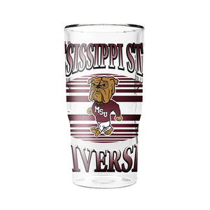 Mississippi State 16oz College Vault 2-Pack Glass Tumblers