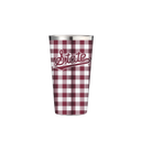 Mississippi State 16oz Stainless Pint Gingham