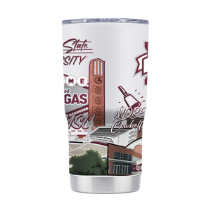 Mississippi State 20oz Campus Icons Tumbler