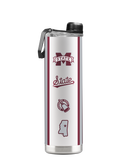 Mississippi State 22oz mascot bottle by gametimesidekicks, showing the mascot design on a clear 22-ounce bottle from the back.