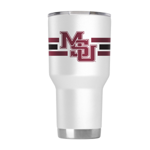 Mississippi State 30oz College Vault White Tumbler