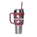 Mississippi State 40oz stainless steel tumbler with GameTime Sidekicks branding, featuring the Bulldogs logo and a durable, insulated design.