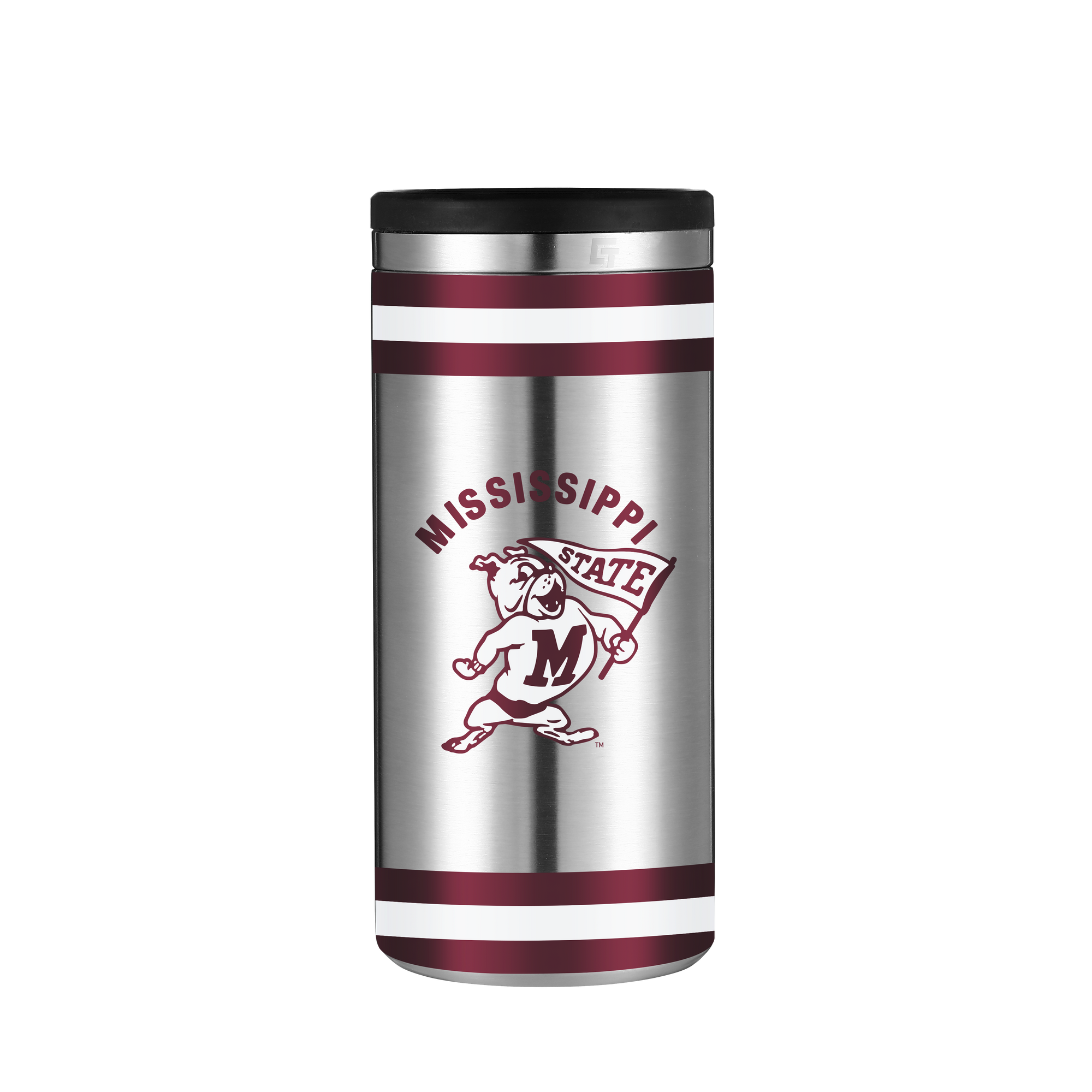 Mississippi State Vault Collection Stainless Steel Skinny Can Koozie