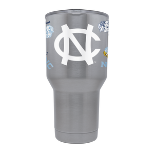 North Carolina 30oz Blue Script Tumbler