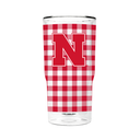 Nebraska 16oz 2-Pack Glass Tumblers Gingham