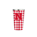 Nebraska 16oz Stainless Pint Gingham