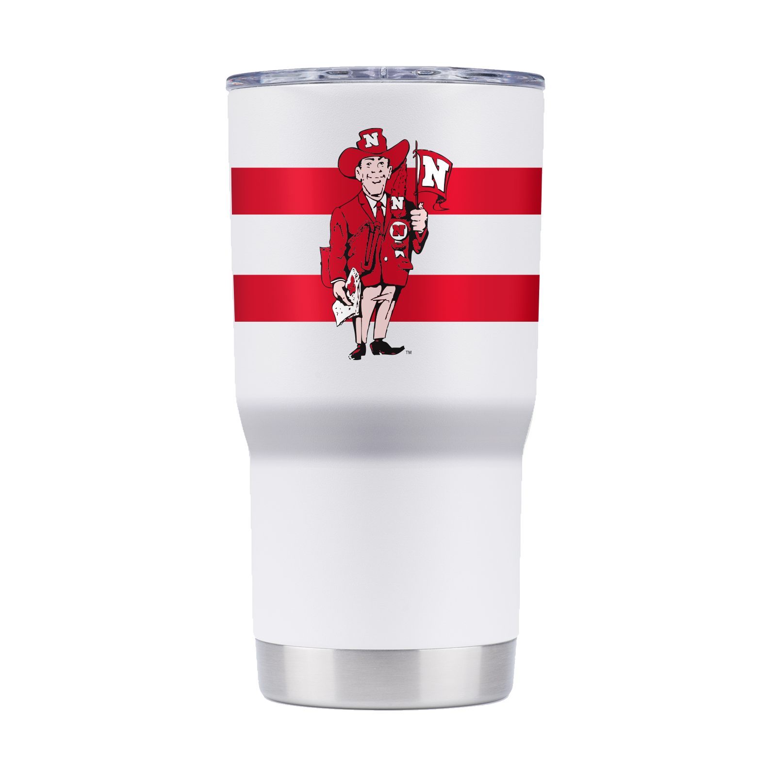 Nebraska College Vault 20oz White Tumbler