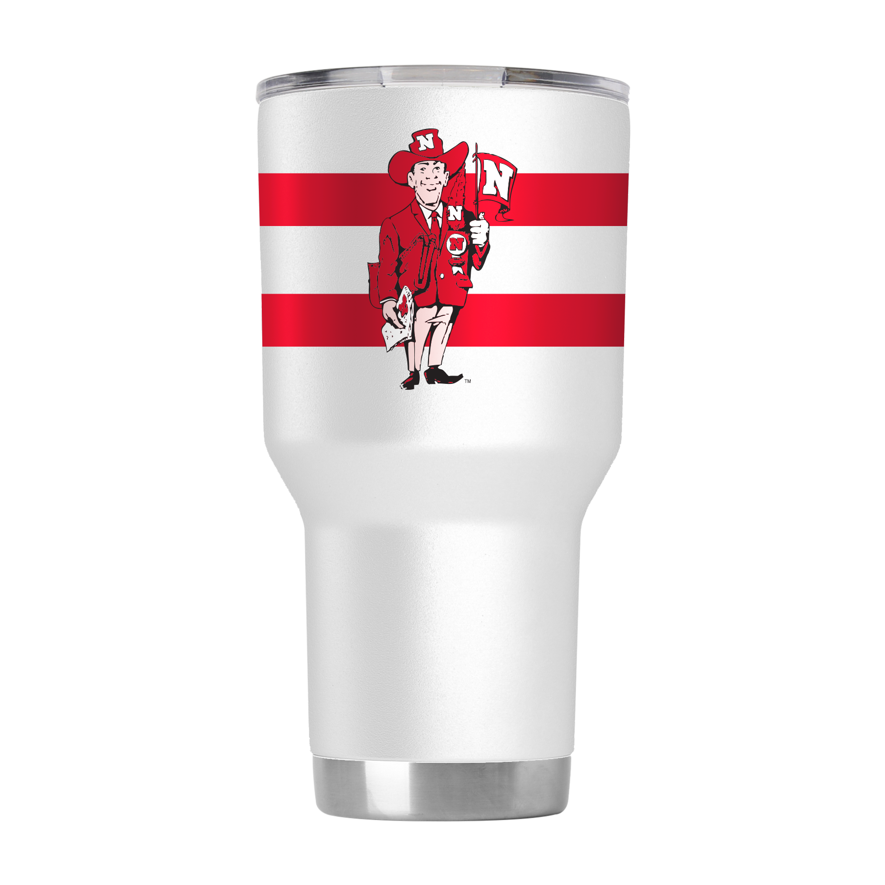 Nebraska College Vault 30oz White Tumbler