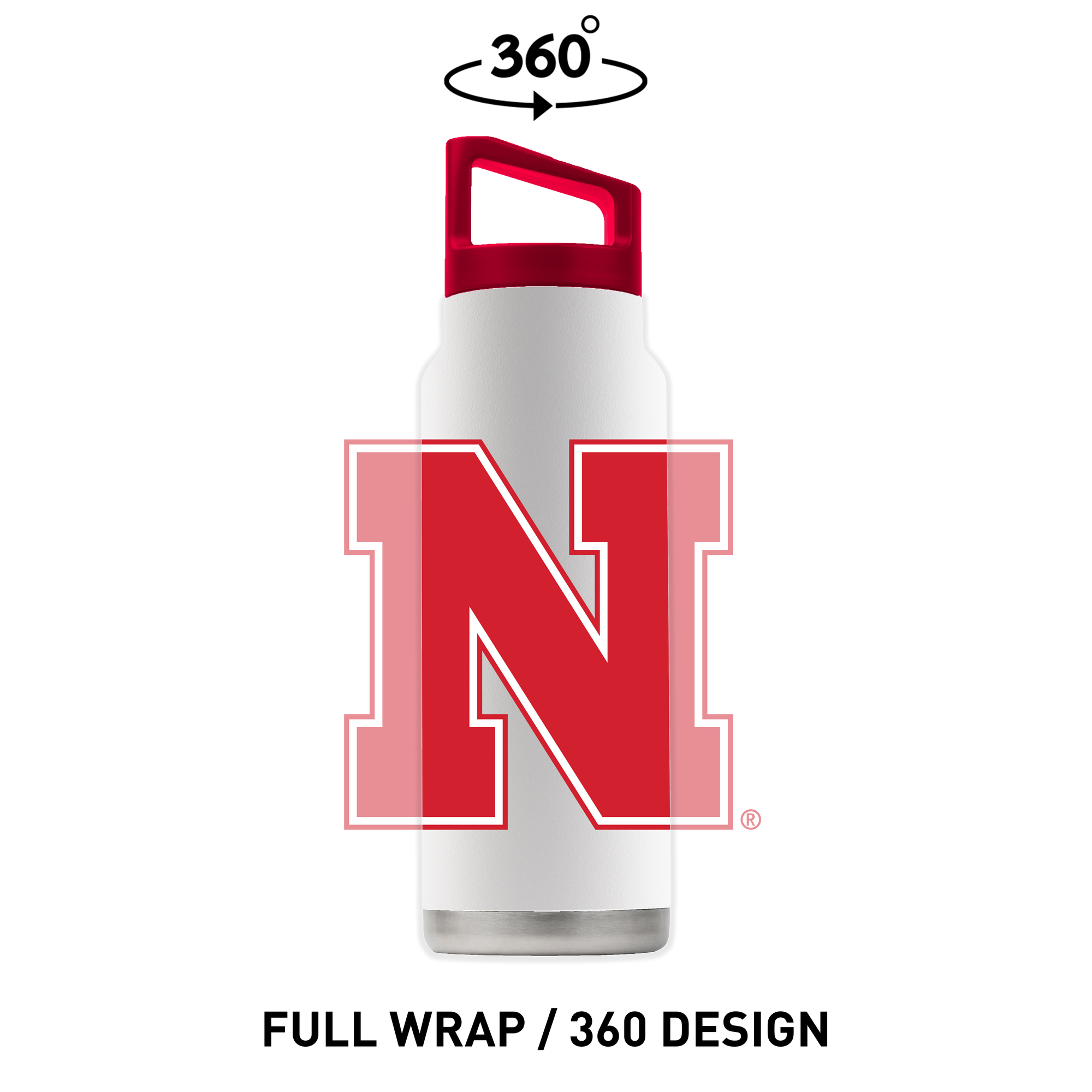 Nebraska 40oz White Bottle