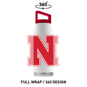 Nebraska 40oz White Bottle