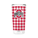 Ohio State 16oz 2-Pack Glass Tumblers Gingham