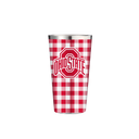 Ohio State 16oz Stainless Pint Gingham