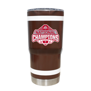 Ohio State 2024 National Champs 20oz Football Textured Tumbler