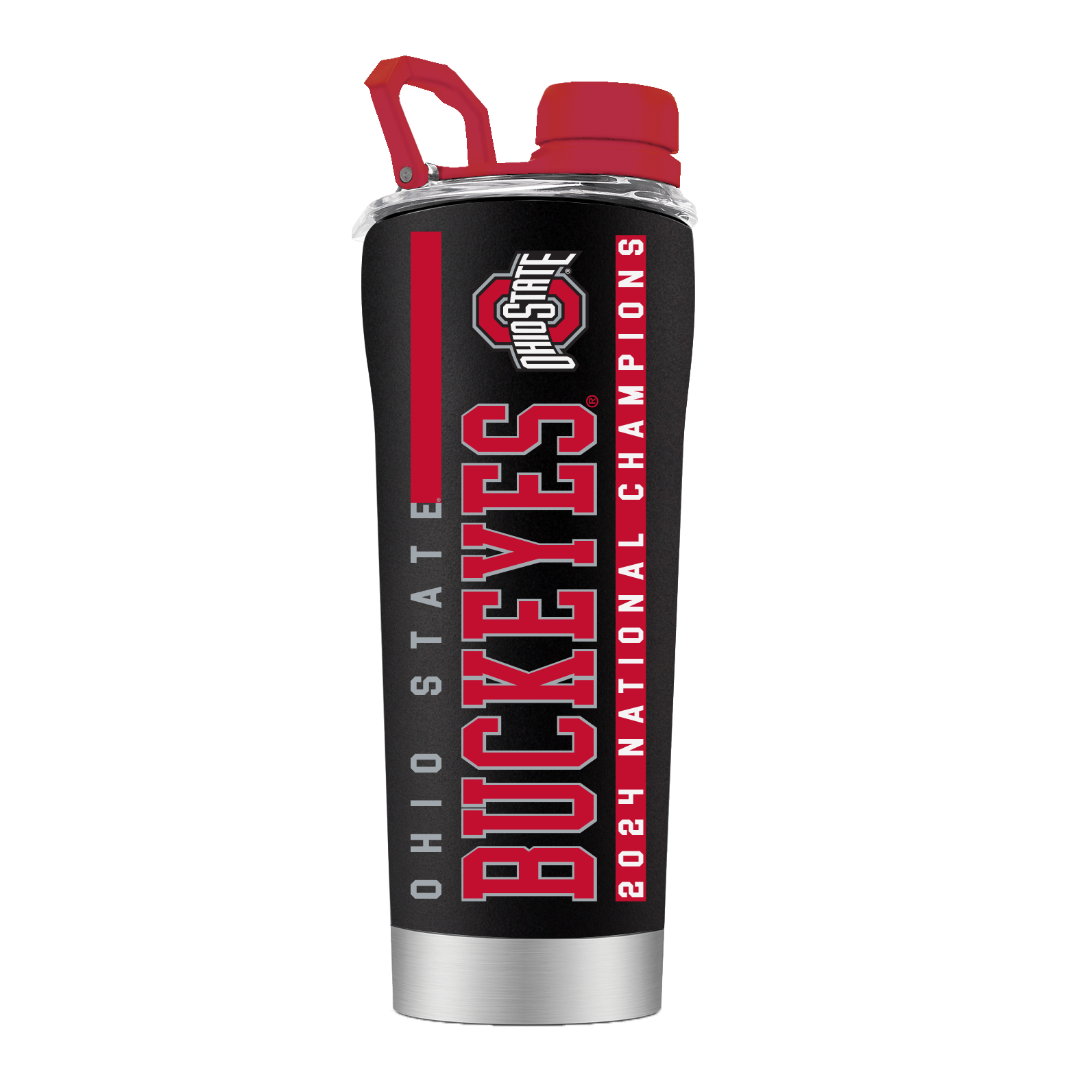 Ohio State 2024 National Champs Black Stainless Steel Shaker