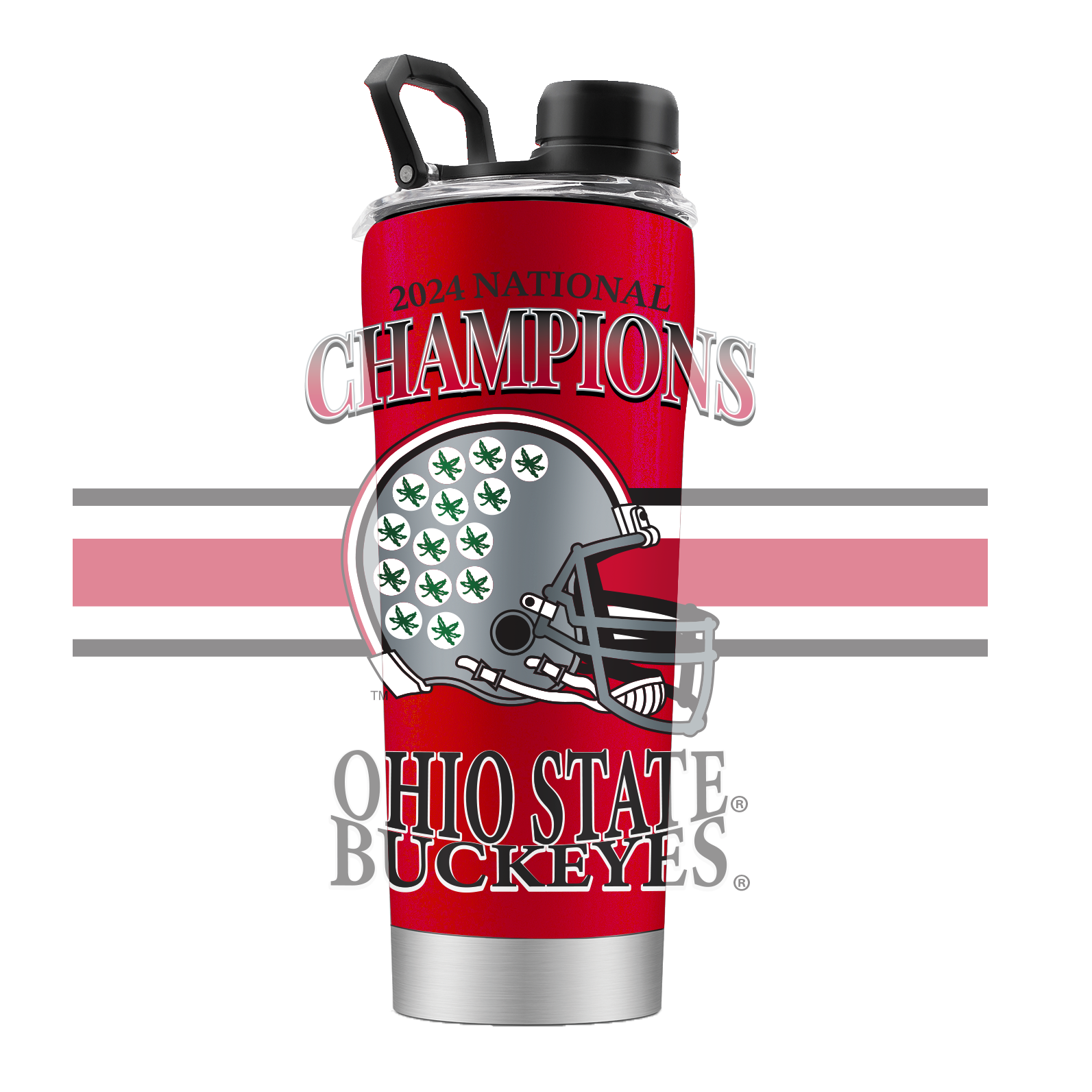 Ohio State 2024 National Champs Red Stainless Steel Shaker