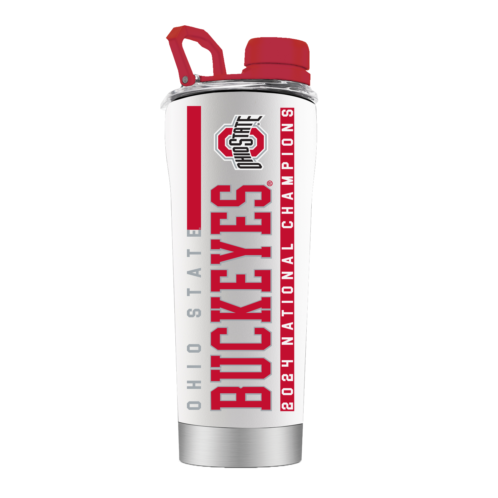 Ohio State 2024 National Champs White Stainless Steel Shaker