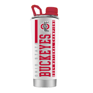 Ohio State 2024 National Champs White Stainless Steel Shaker