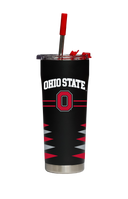 Ohio State Straw Tumbler Retro Diamond Cut