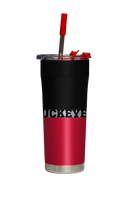 Ohio State "Buckeyes" Black Straw Tumbler