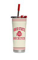Ohio State Cream ProGloss Straw Tumbler