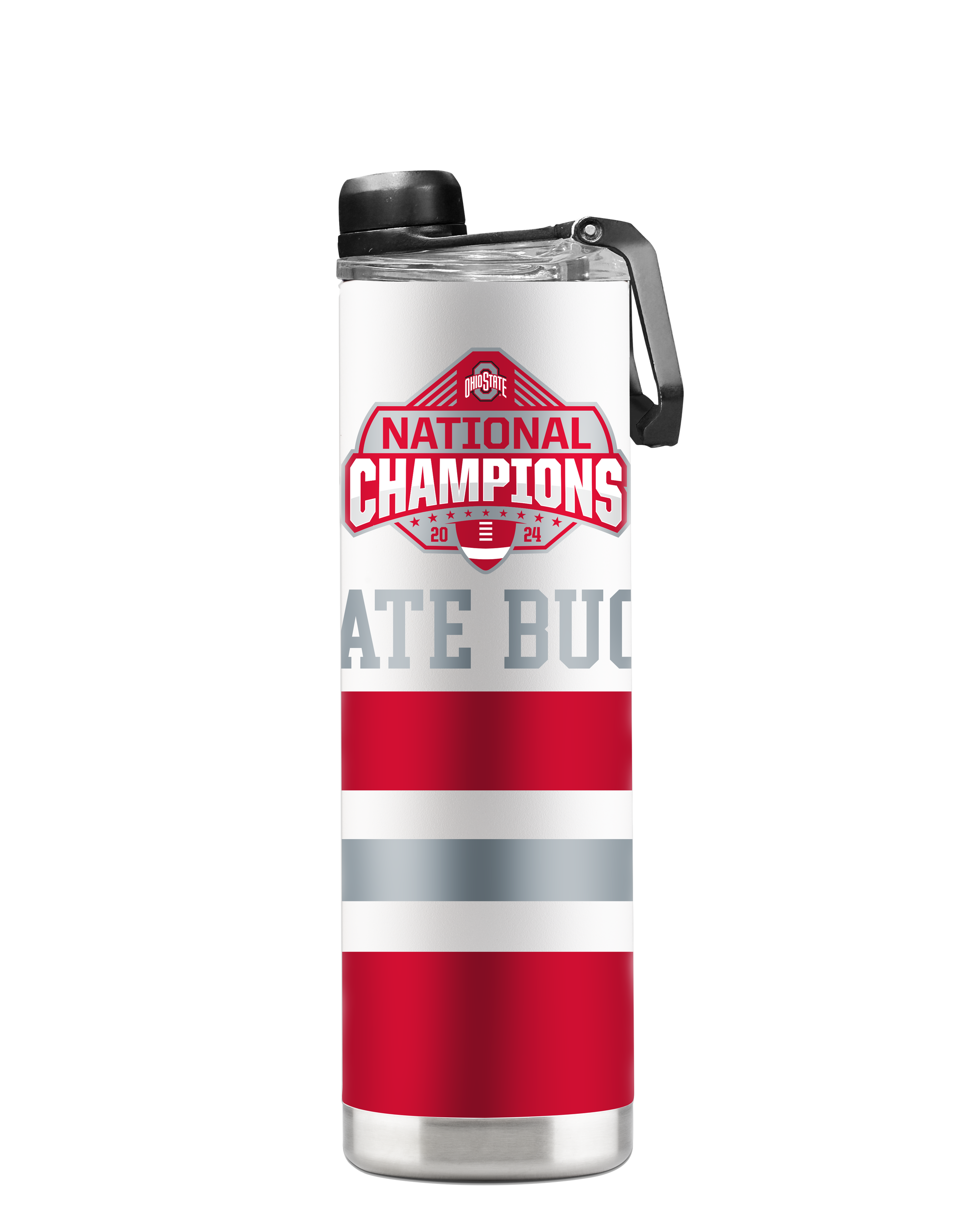 Ohio State 2024 National Champs 22oz White Stainless Steel Bottle