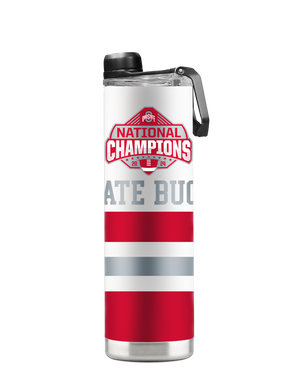 Ohio State 2024 National Champs 22oz White Stainless Steel Bottle