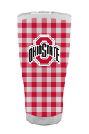 Ohio State 30oz Tumbler Gingham