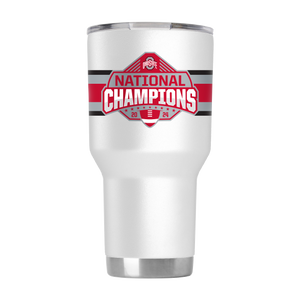 Ohio State 2024 National Champs 30oz White Tumbler