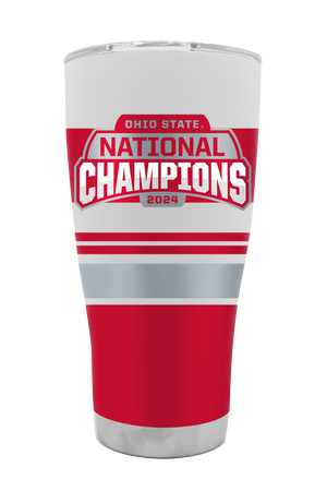 Ohio State 2024 National Champs 30oz White Full Tumbler