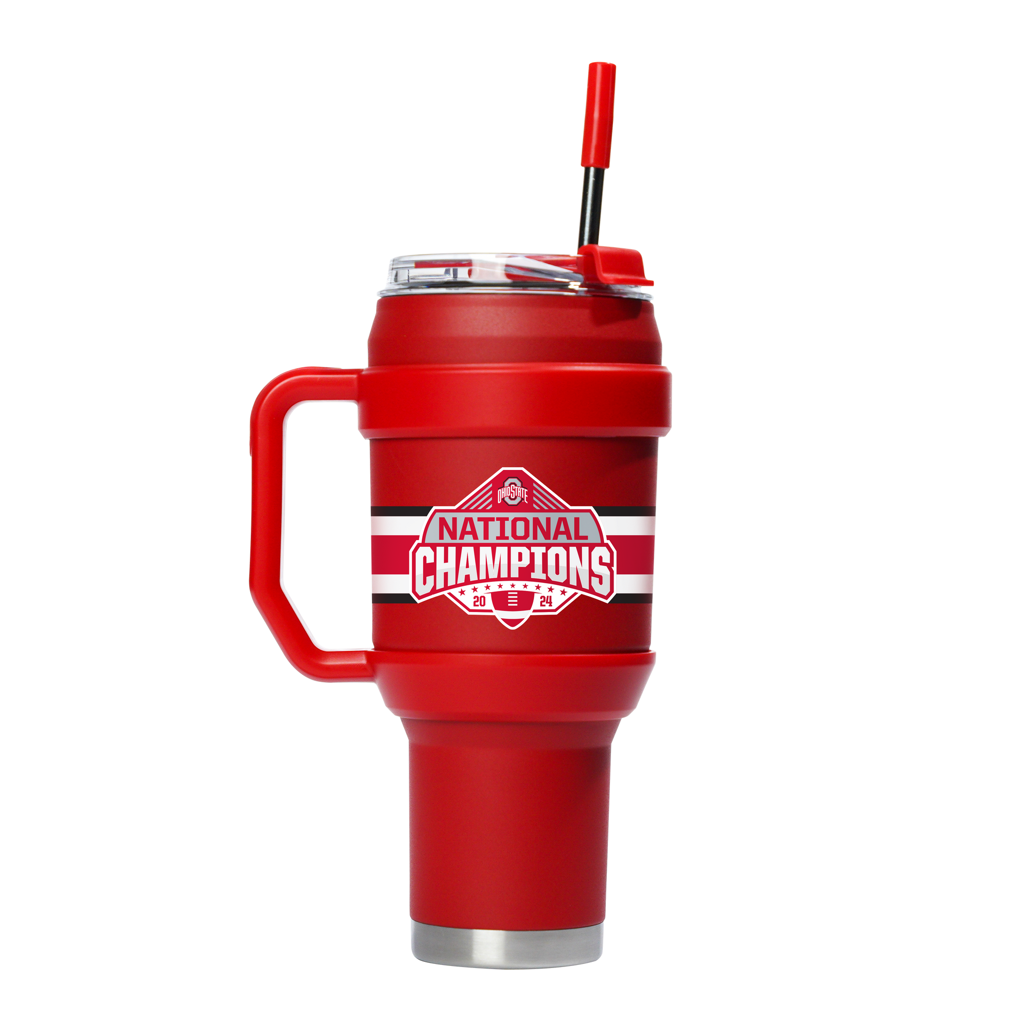 Ohio State 2024 National Champs 40oz Red Stainless Steel Tumbler