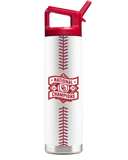 Oklahoma 22oz white bottle with a black screw-on lid, featuring the gametimesidekicks brand logo on the side.