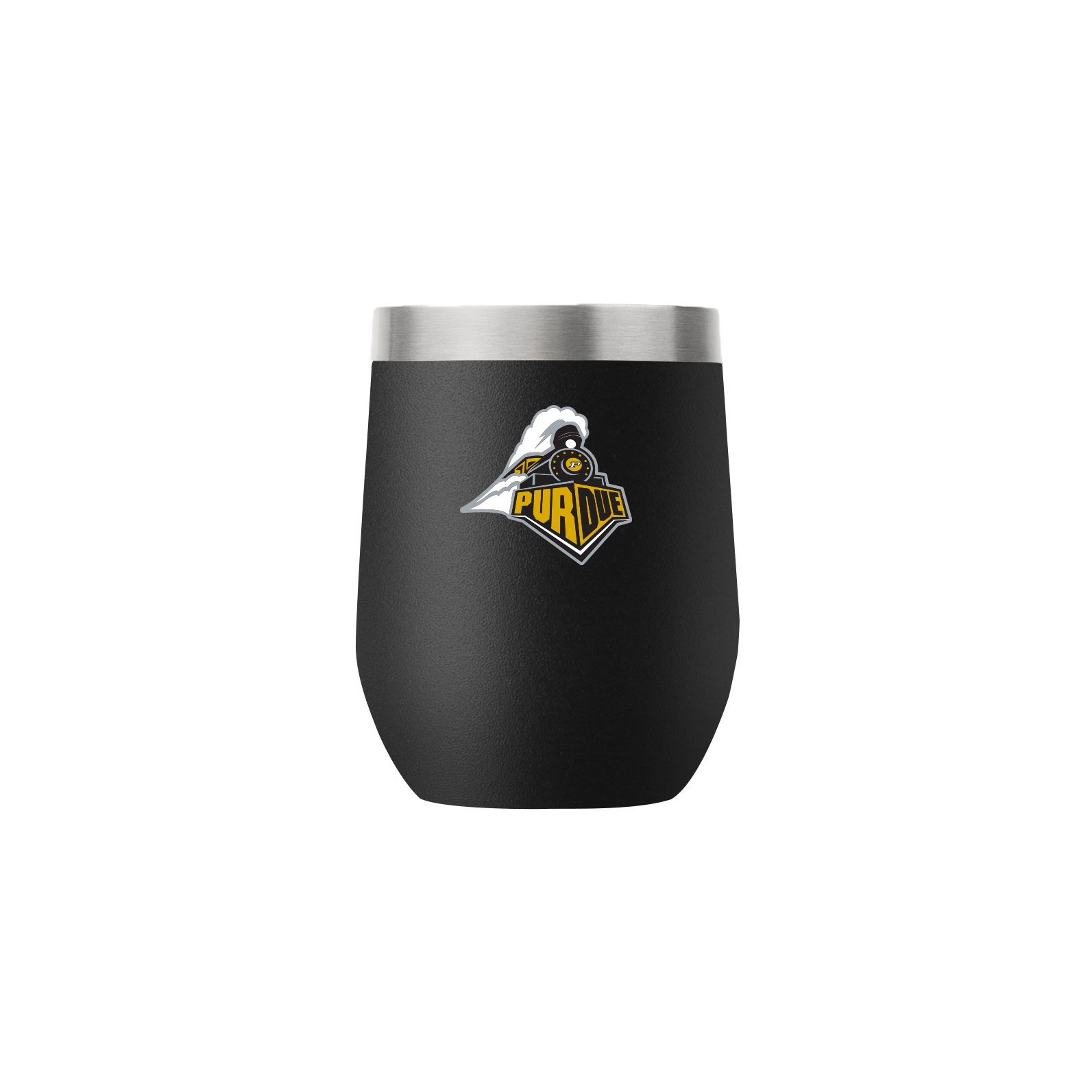 Purdue College Vault 12oz Black Stemless Tumbler